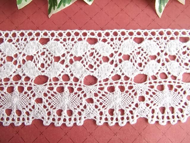 業務用価格 100m巻き トーションレース 57mm幅 オフホワイト 綿素材 手芸 日本製 DS.257-100