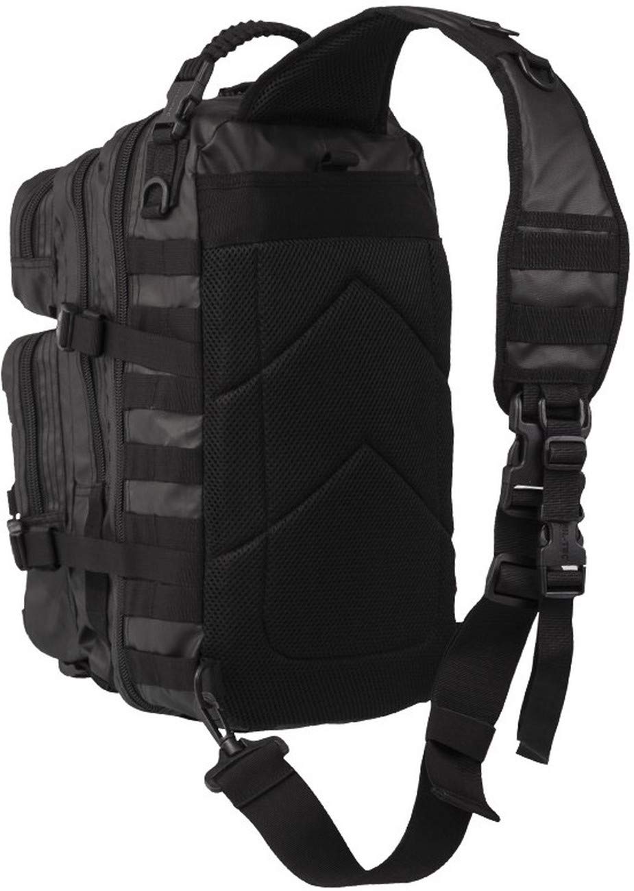 Mil-Tec One Strap Backpack Us Style Assault Pack (Tactical Black/Large)