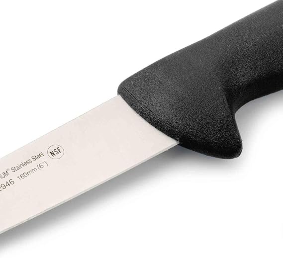 Arcos Butcher Knife 6 Inch Stainless Steel and 160 mm Narrow blade. Professional Knife. Ergonomic Polyoxymethylene Handle. Series 2900. Color Black
