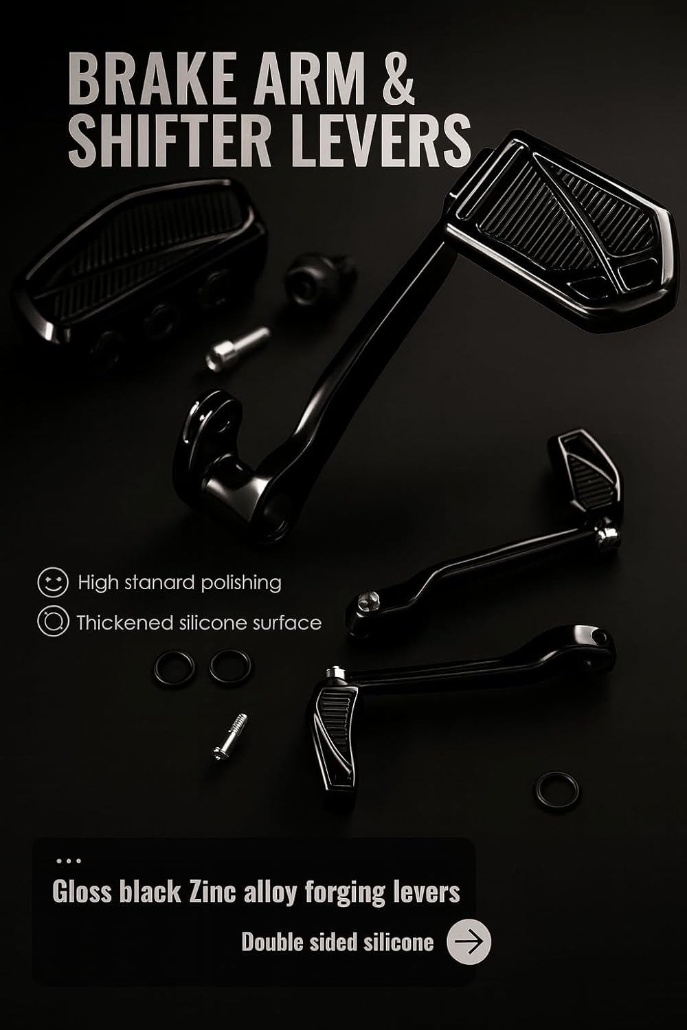 Eagle Lights IRONGRIP Floorboards for 2014-2025 Harley-Davidson® Touring Models (Black)