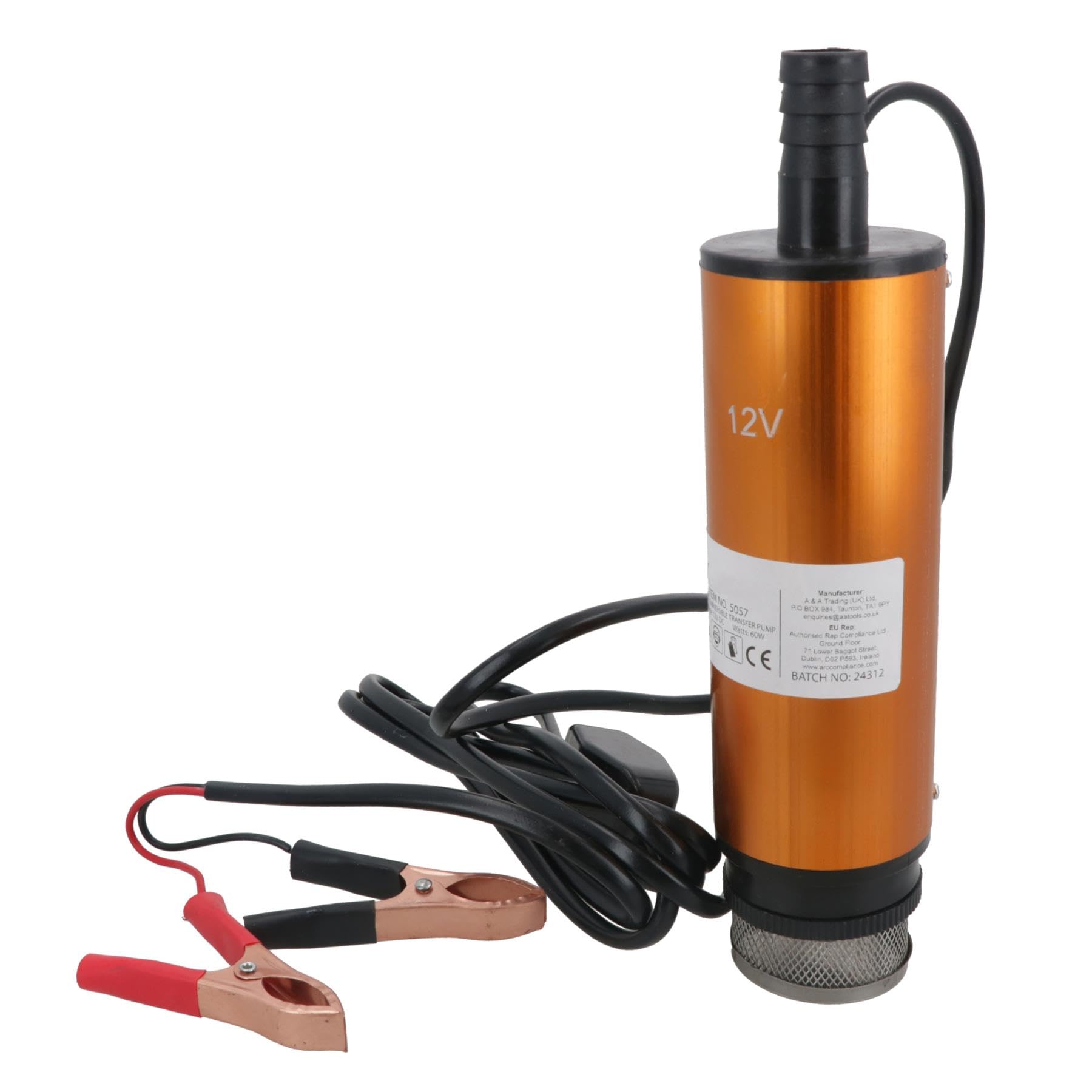 12 Volt DC Fully Submersible Transfer Pump Removal Extractor Water Oil Diesel, Multicolour, 20 - Image 2