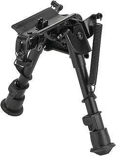 Evike Airsoft - Matrix M030 6" Retractable Harris Type Bipod w/Swivel Lock - Evike