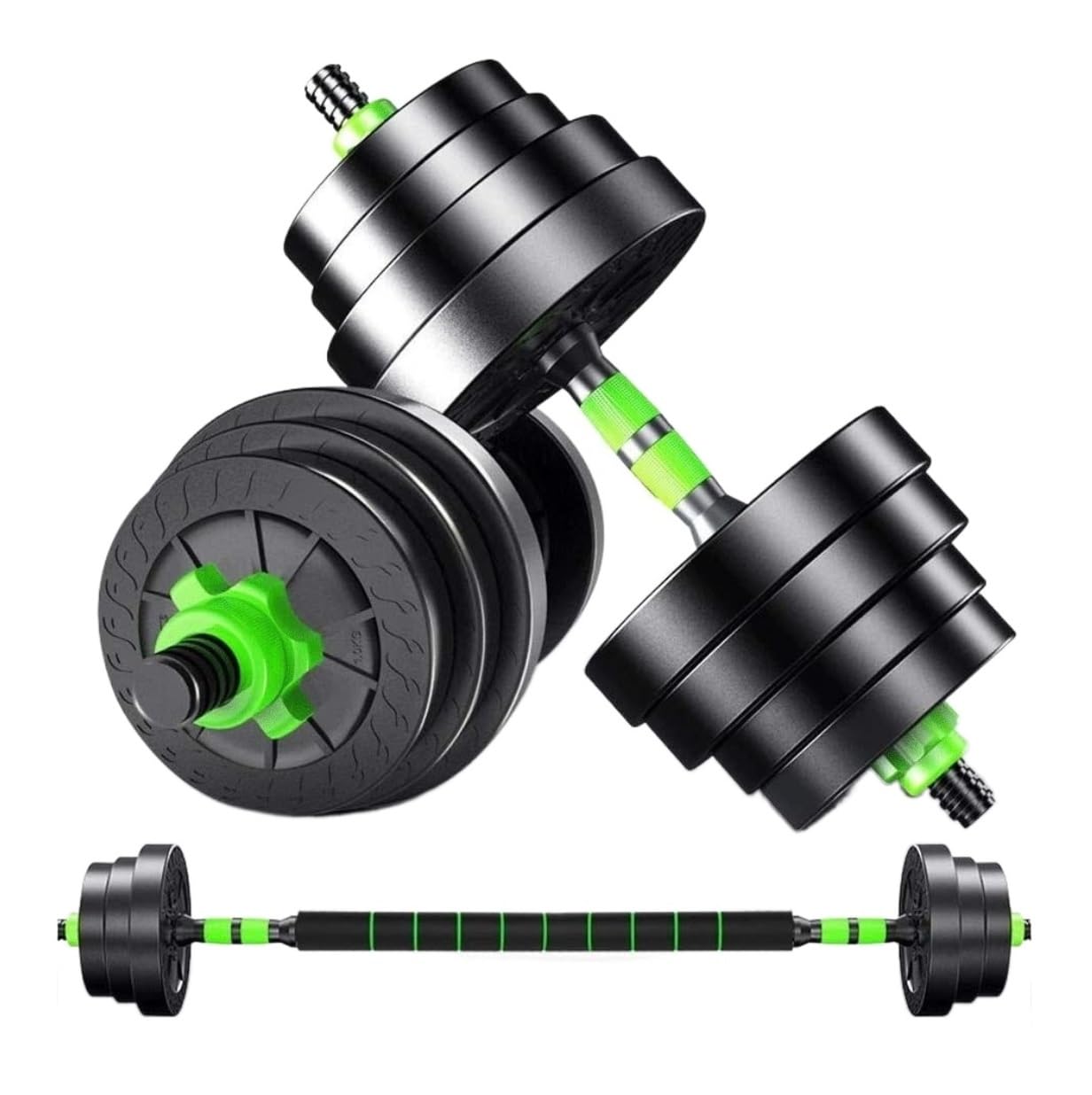 Regulowane hantle Zestaw hantli ciężarków Para Regulowane hantle do podnoszenia ciężarów Sztanga sztang i Siłownia Fitness(10kg(5kg*2))