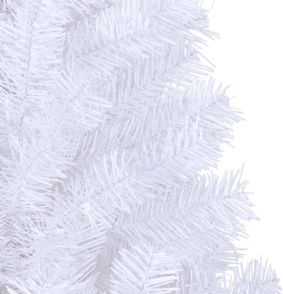 vidaXL Artificial Christmas Tree with Metal Stand, 6 ft Realistic White PVC, Durable & Economical Xmas Decor for Indoor/Outdoor, Easy-Assembly Holiday Decoration, Without Ornaments