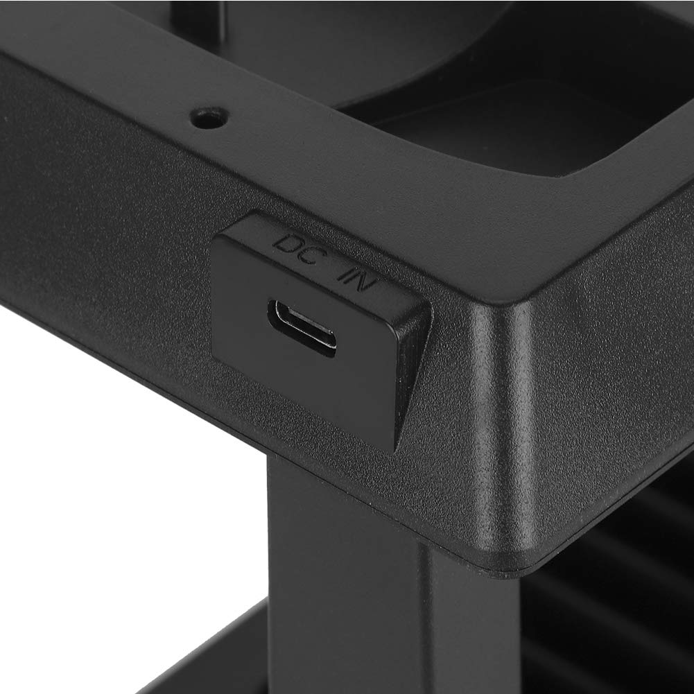 Wakects Base di Ricarica per Gamepad, Supporto per Carte da Gioco Multifunzione in ABS, Ingresso 5 V 3 A con Indicatore Luminoso, Carica Controller e Memorizza Schede Console per Utenti