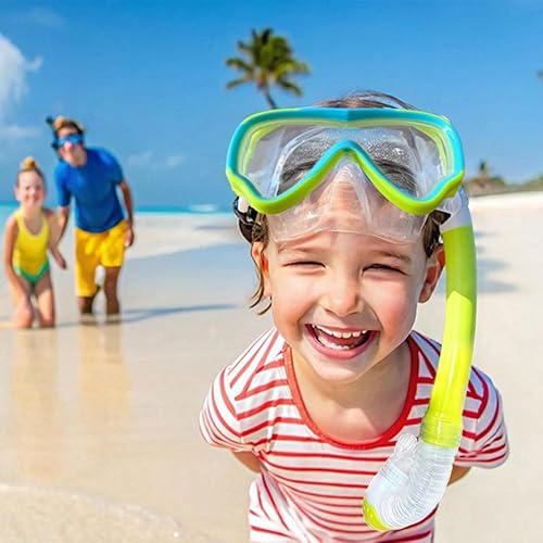 Miniatura 2 de Máscara de buceo para niños, gafas de natación antivaho y antifugas, gafas de esnórquel, impermeable, duradera, máscara de vidrio templado para