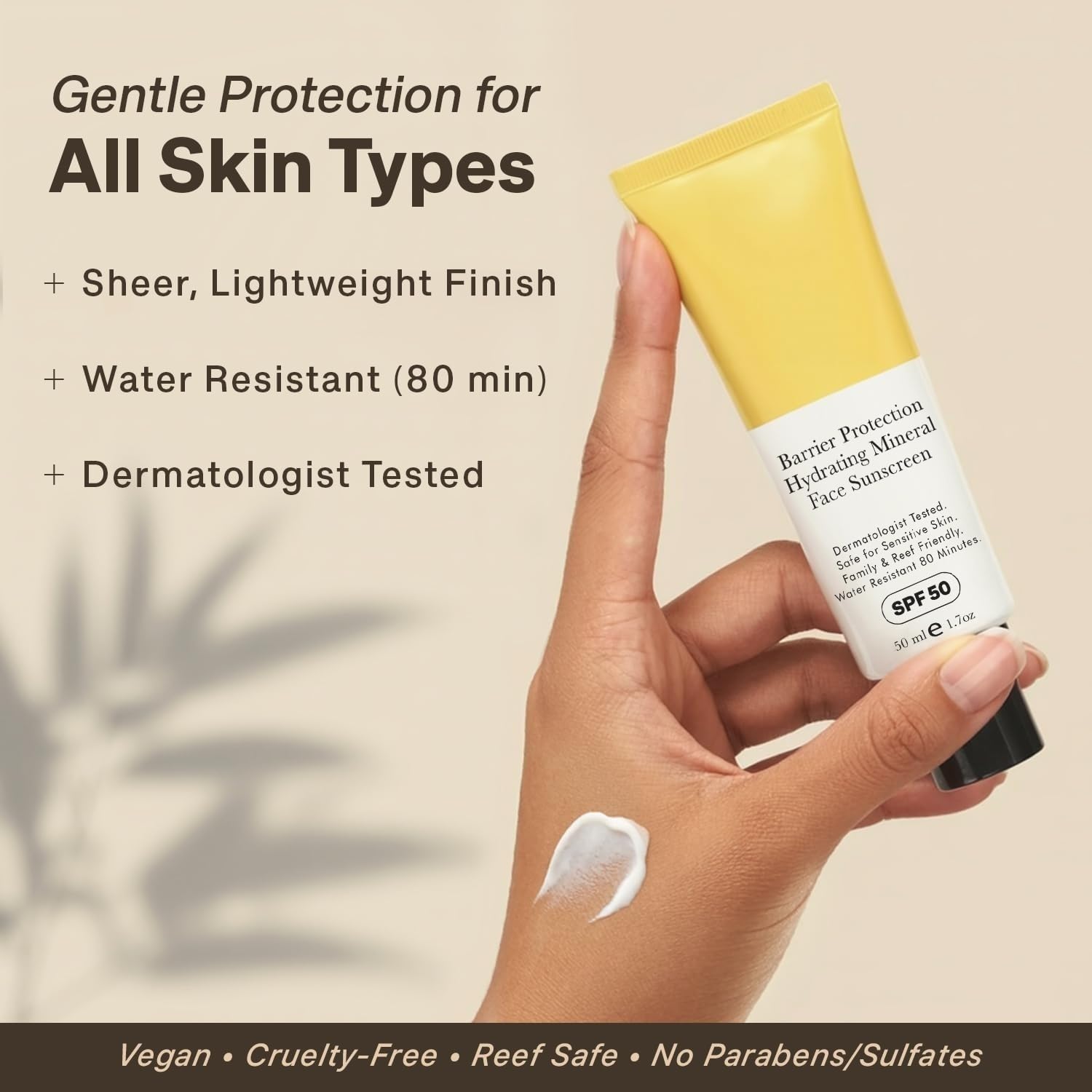 Organic Mineral Sunscreen – Natural Physical Sunscreen; Water-resistant, Sweat-resistant, Hypoallergenic Lotion; Lightweight & Non-greasy image 3
