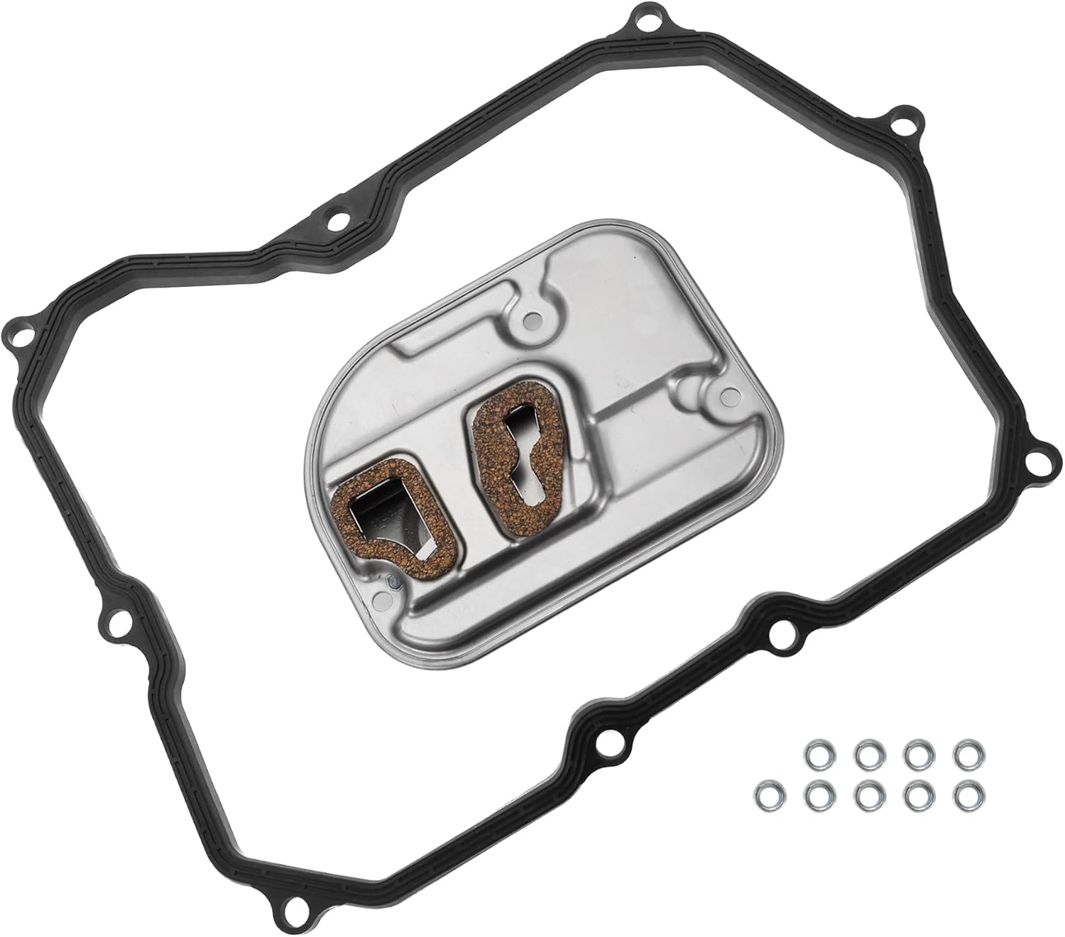 No.09M325429 Automatic Transmission Filter Kit with Gasket for Volkswagen Passat 2006-2010 Transmission Oil Filter Set Metal Rubber 1 Set Silver Tone
