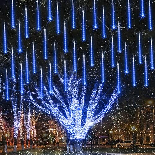 11.8 inch 10 Tubes 240 LED Meteor Shower Raindrop Lights with Timer