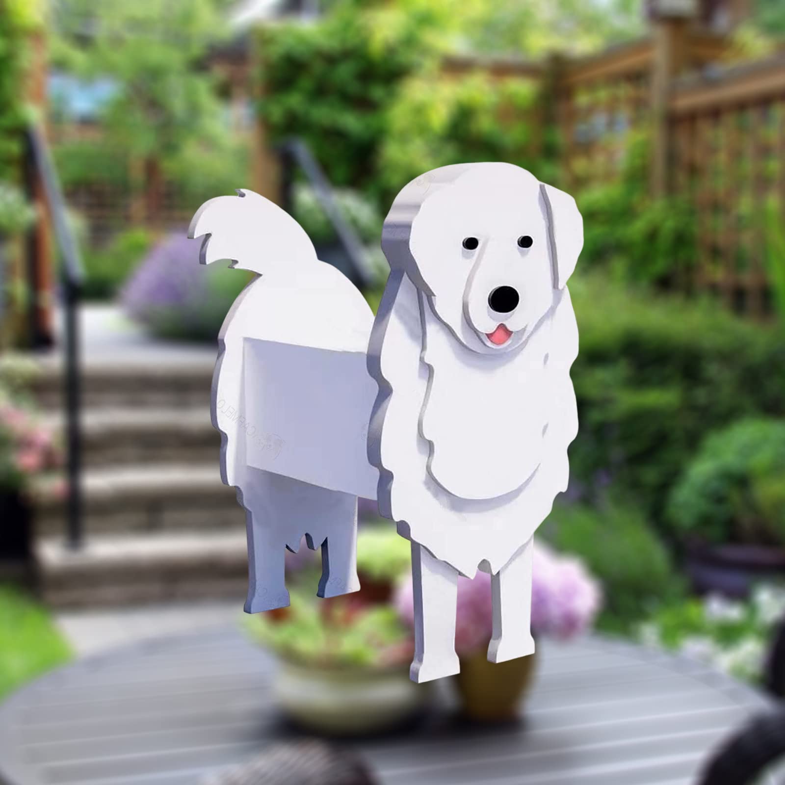 Cute Dog Planters for Outdoor Plants Wooden Animal Shaped Flower Pot Planter Pot Dog Planter Plant Pots for Flower Cactus Dog Succulent Planters Plant Holder Dog Plant Pot,Billy dog,10"x16.9