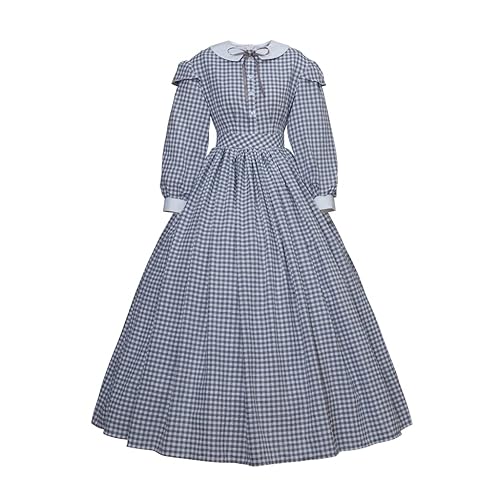 CosplayDiy Women's Civil War Dress Victorian Dickens Costume1860s Civil War Ball Gown Southern Belle Costume - Medium - Gray