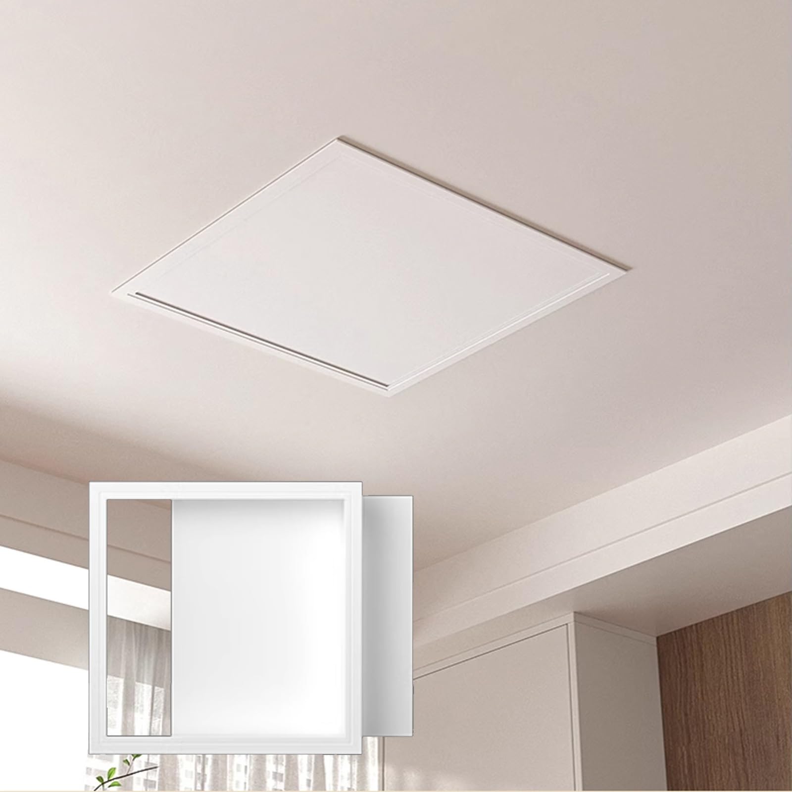 WEKONUMEX Inspection Hatch Revision Door, Ceiling Access Panel 150x150mm To 500x500mm Inspection Door For Pipes Valves Cables(350x350mm)