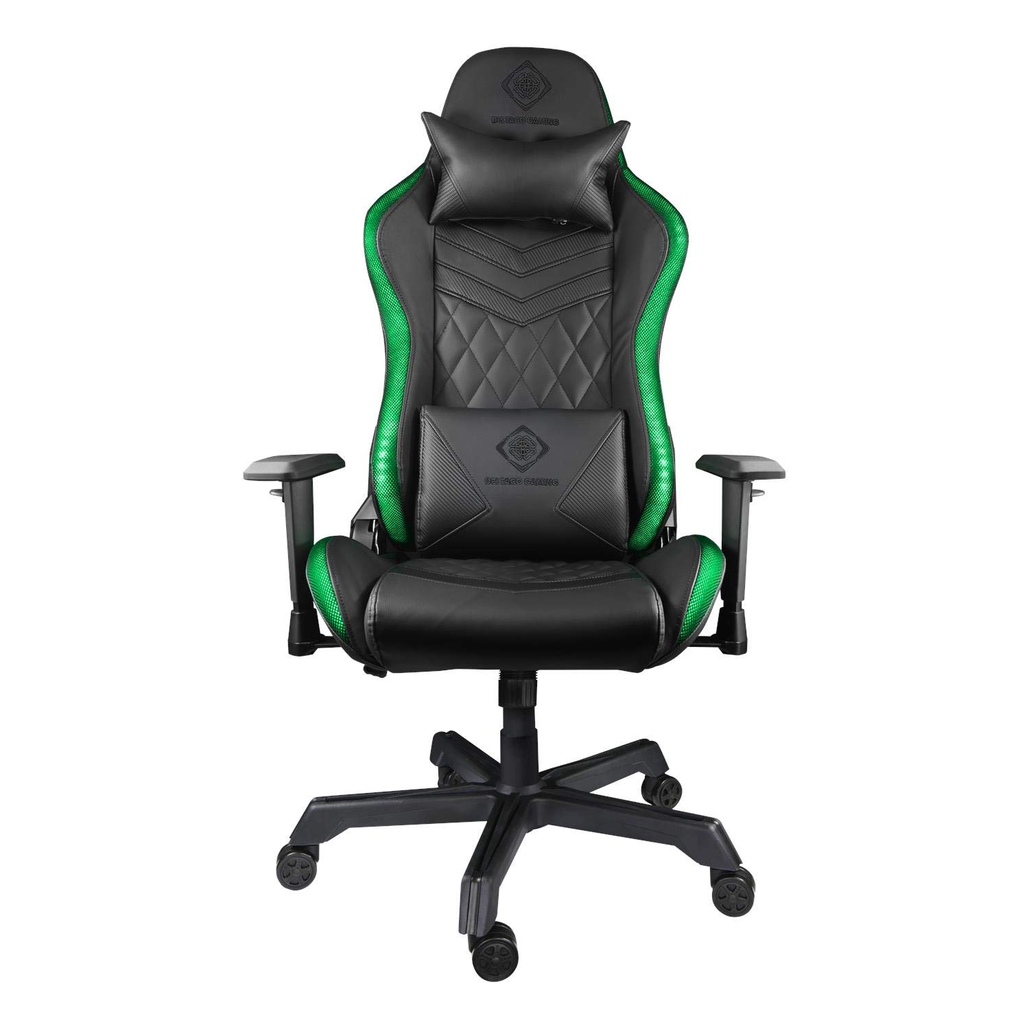 Deltaco GaM-080 Gamingstuhl Kunstleder M. Rgb Led Schwarz