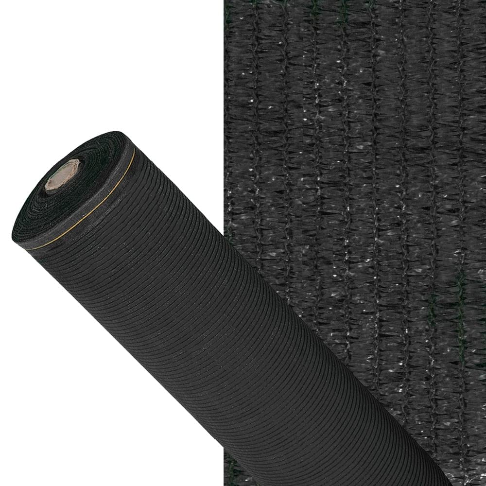 Ferretelix® Malla de Ocultación Negra 2 x 50 m – 95% Sombreado para Jardín, Valla y Terrazas