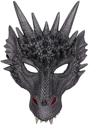 Máscara de cosplay con cabeza de dragón para festival, fiesta de Halloween