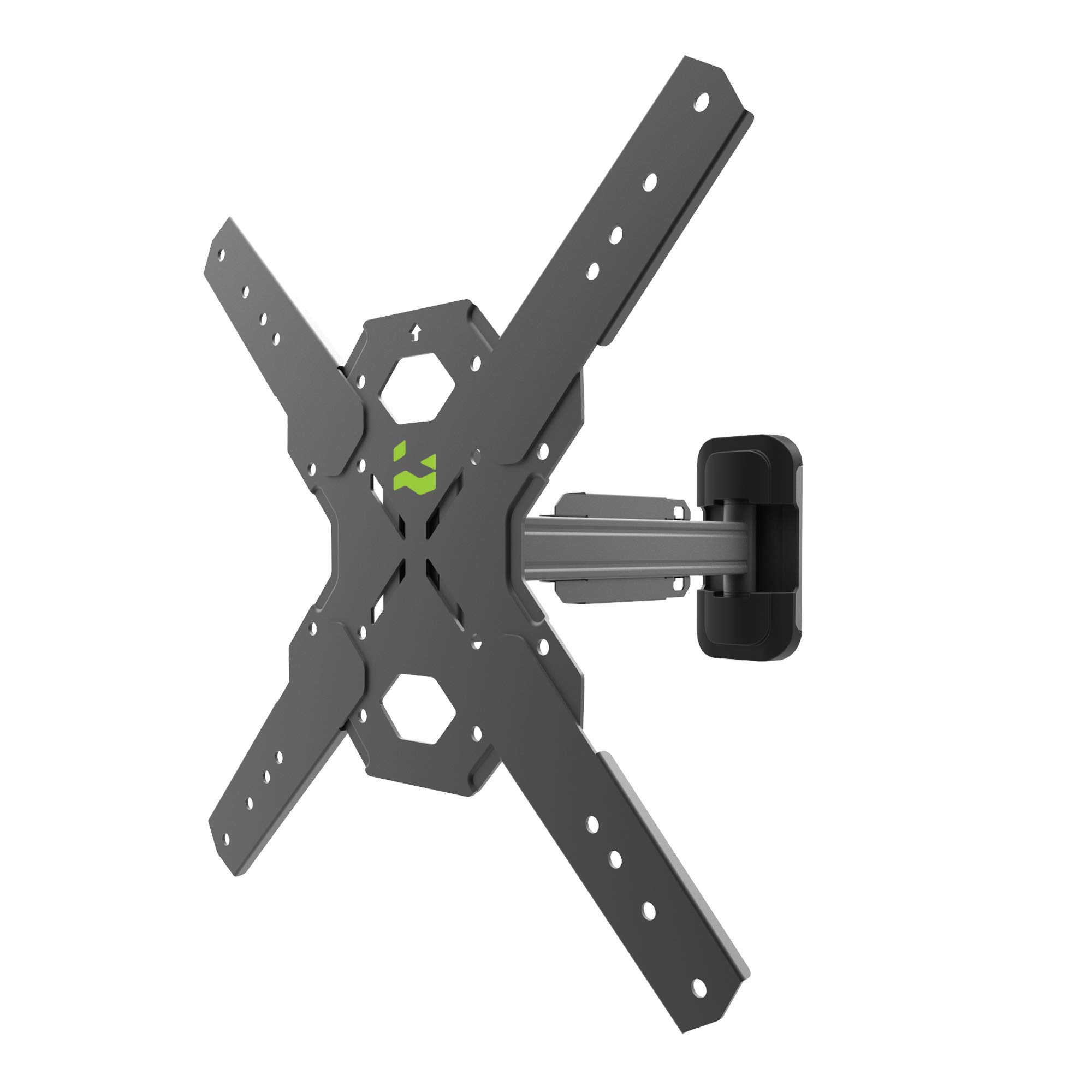KantoPS200 Full Motion Articulating TV Wall Mount for 26-inch to 60-inch TVs | Low Profile and 14 Inch Extension | Single Stud Wallplate | Black