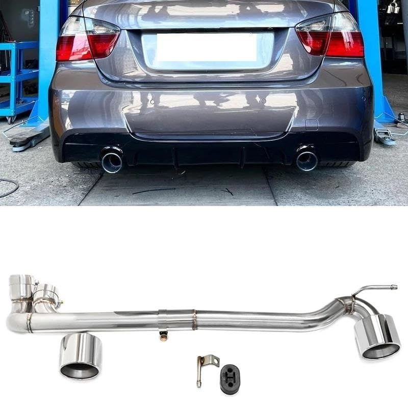 Embout d'échappement pour BMW E90 E92 318i 320i double sortie argent - 5