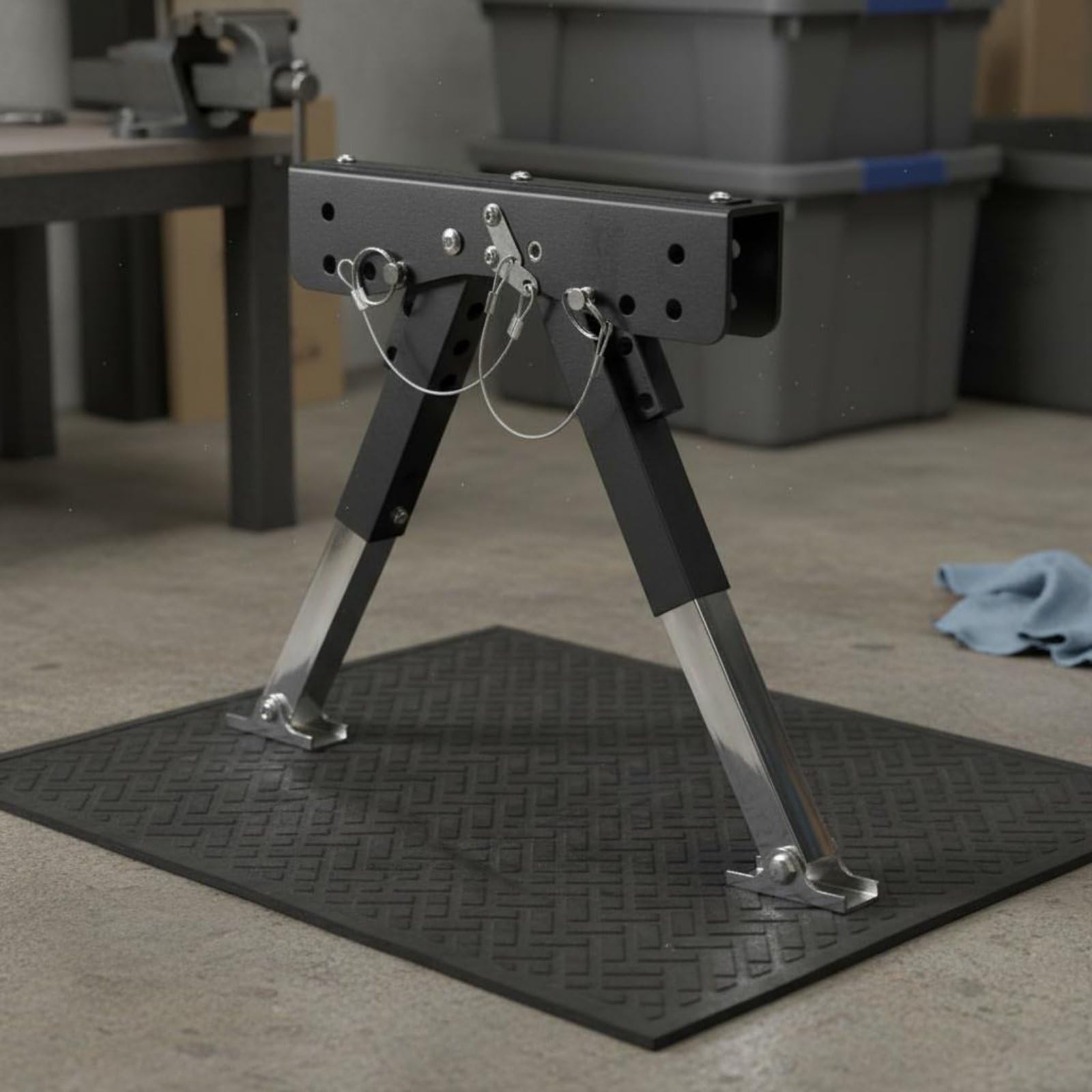 Estabilizador Escalón Ajustable Soporte Plegable Metal Resistente para Terreno Irregular, Camping, Viaje