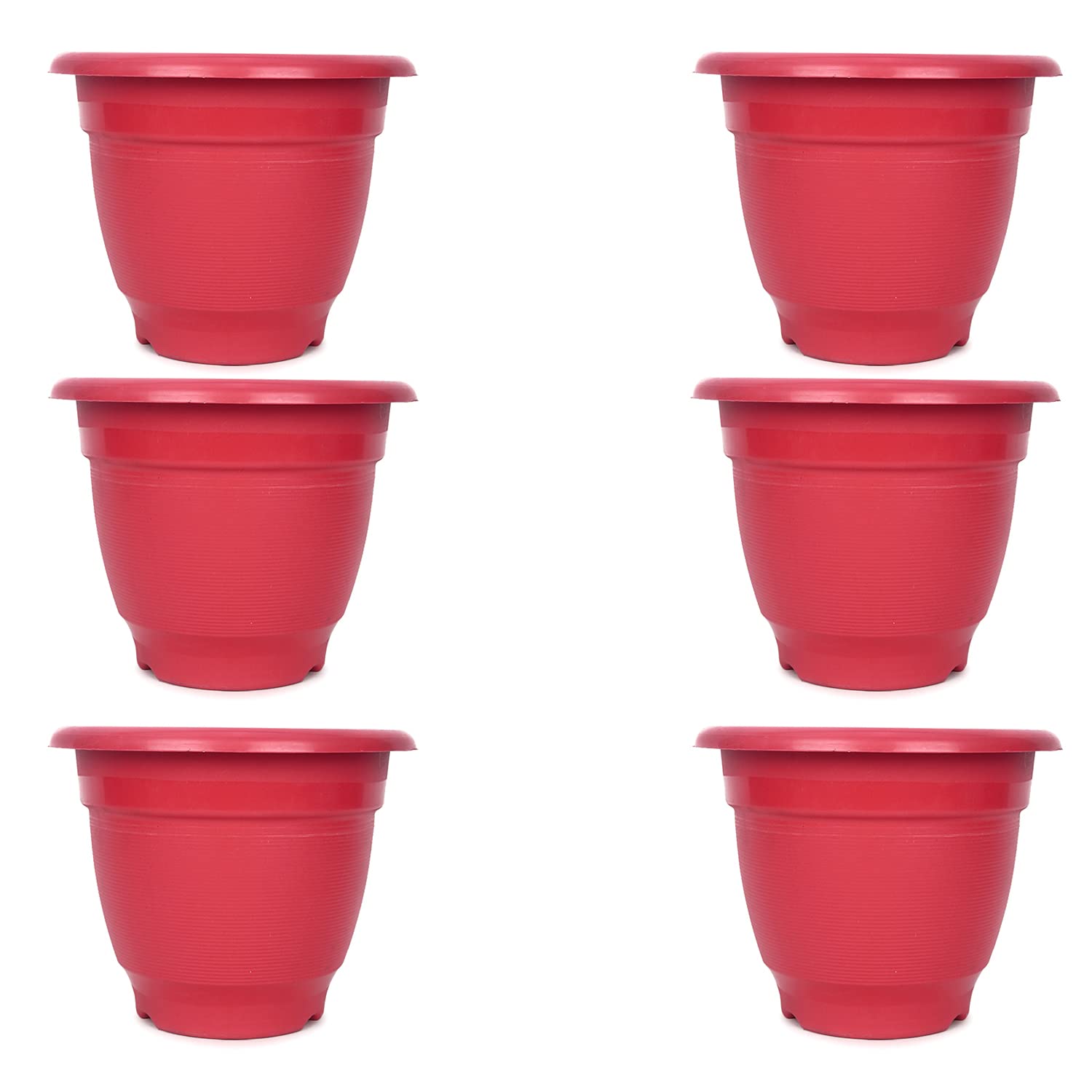 JOREN Heavy Plastic Flower/Gamla/Planter/Pot Plastic Vase 10 Inch Pack of 6, Red (B0B9L6R71Z) Amazon Price History, Amazon Price Tracker