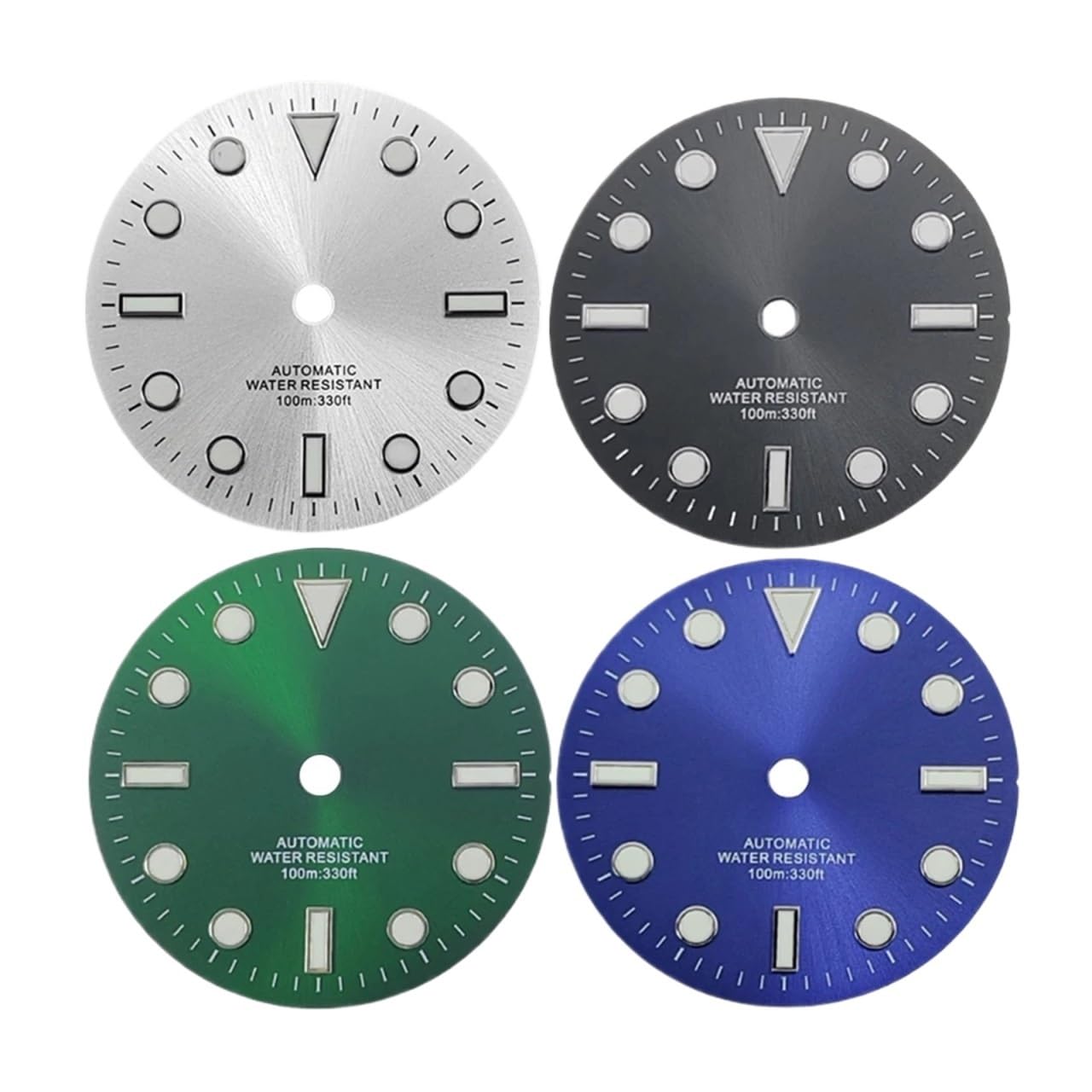 1pc 29mm światło słoneczne tarcza zegarka Luminous Fit NH35 ETA 2824 2836 Miyota 8215 8205 821a Dg2813 3804 zegarki mechanizm automatyczny(Blue-Silver nail)
