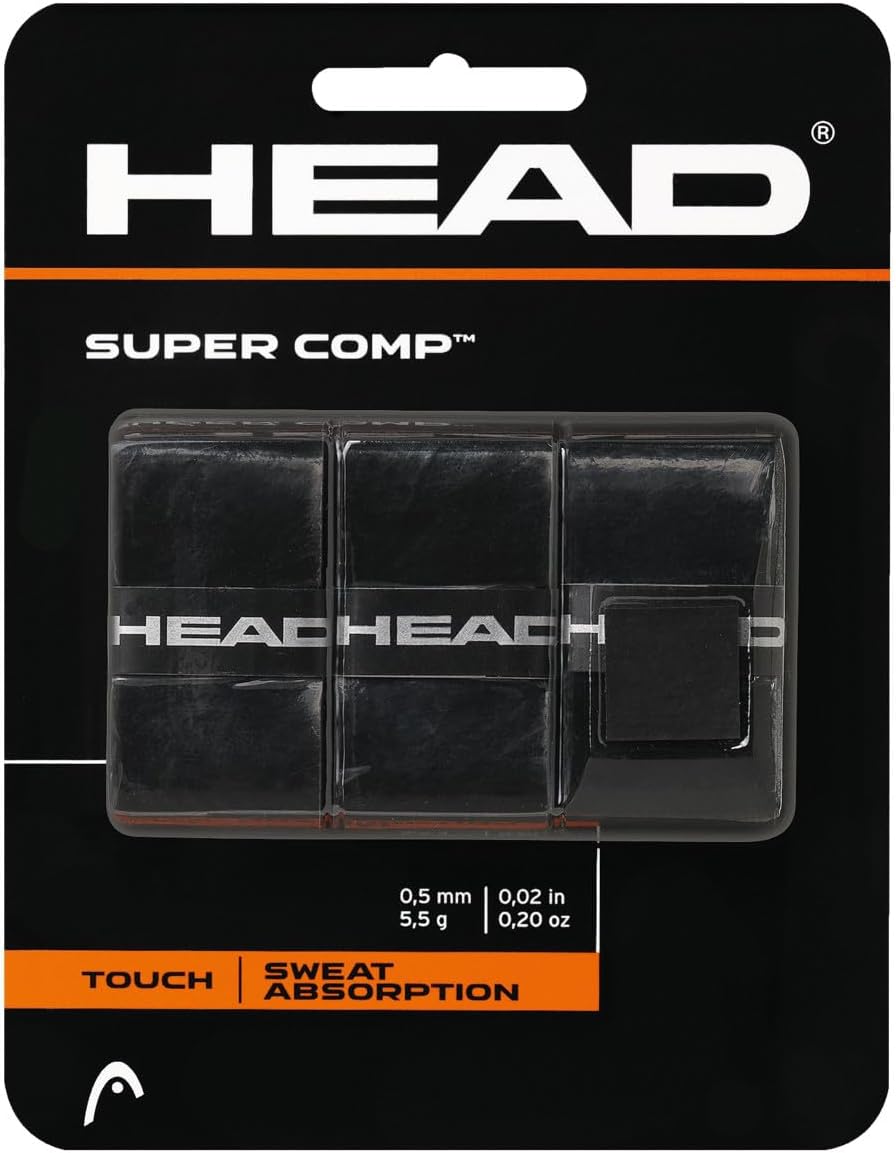 Head Super Comp Racquet Overgrip - Tennis Racket Grip Tape - 3-Pack,