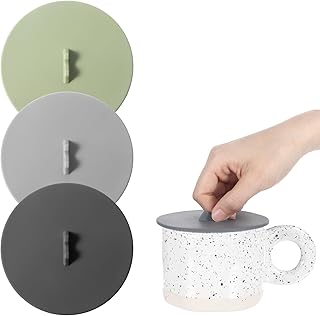 3 Pcs Silicone Cup Covers Mug Cover Silicone Lids For Glass Cups Colored Universal Cup Lids Reusable Mug Cover Food Grade Dust-Proof Airtight Seal Lids Anti-Dust Airtight Seal (3)