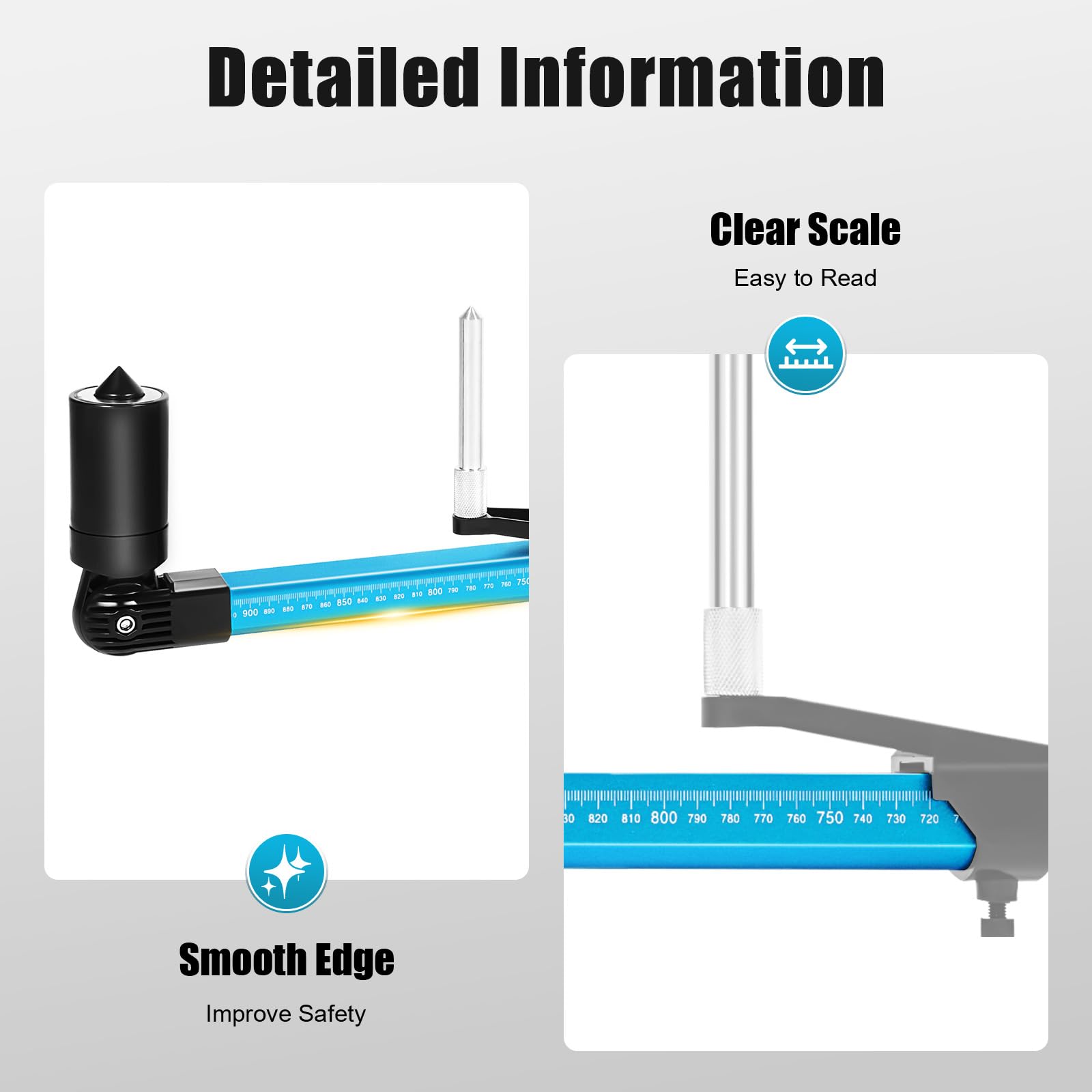 MOQNISE 2D Measuring Ruler System Auto Body Frame Measuring Machine High Precision Car Body Frame Machine Set Gauge for Construction Machinery Maintenance