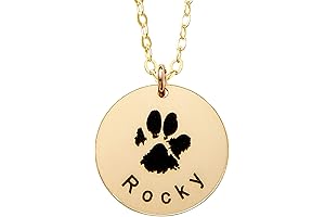 Personalized Engraved Nose Print Necklace