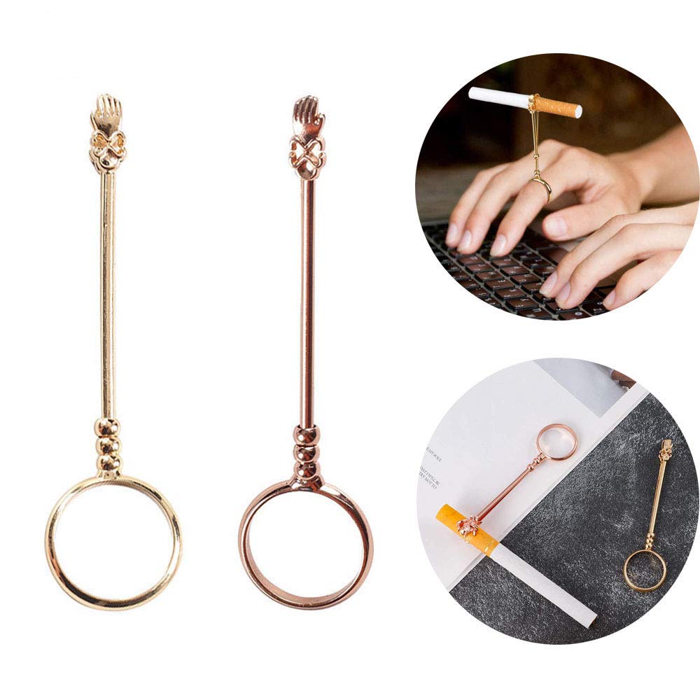 3 Anelli Portasigarette Con Design A Cranio - Accessorio Elegante E Pratico Per Fumatori