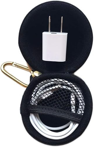 Miniatura 8 de Estuche de almacenamiento redondo para auriculares y cargador de teléfono con mosquetón  Edición limitada de nailon balístico dorado