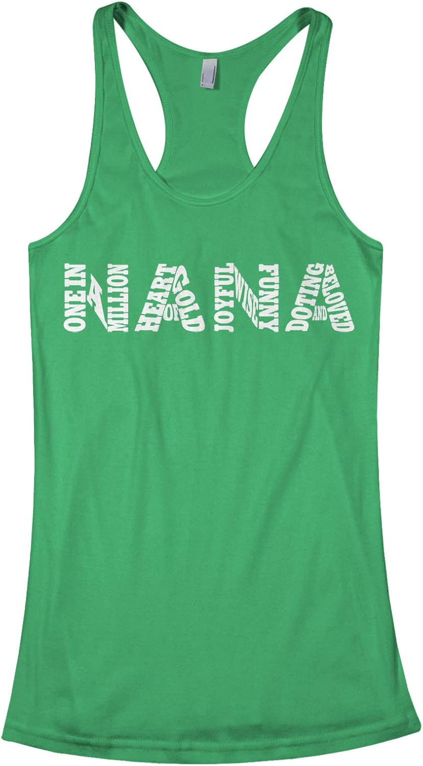 Threadrock Women's Nana Typography Racerback Tank Top