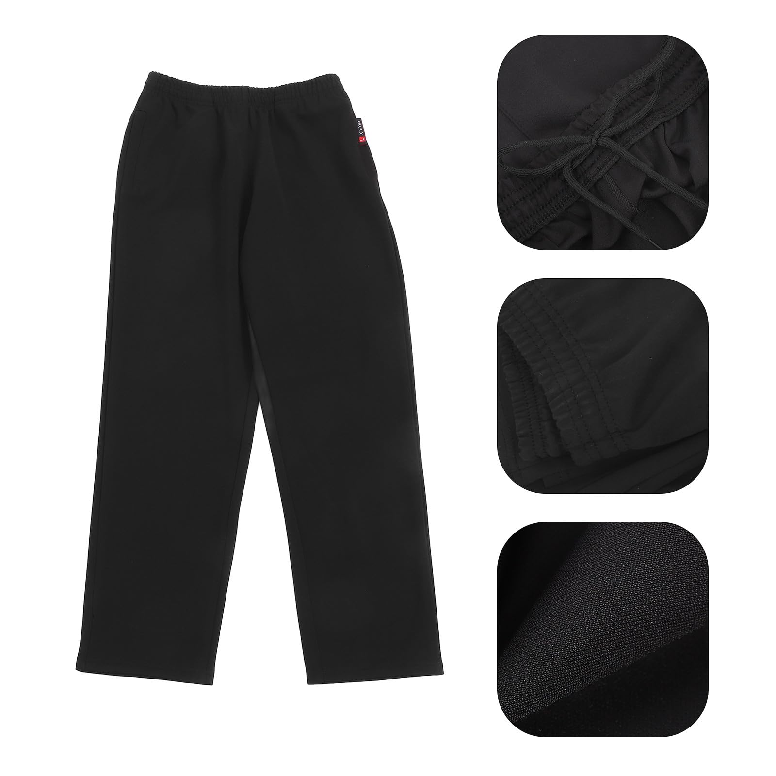 Schwarze Herren Cargohose aus Baumwolle mit Praktischem Stauraum und Öl Sowie Fleckenresistent für Küchen und Restaurantarbeit Komfortabel und Elegant