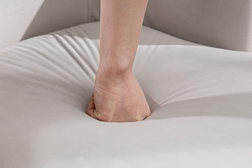 Miniatura 81 de HomVent Silla giratoria con tapizado de peluche, silla redonda con base de metal, sillón giratorio de 360 grados, sillón tapizado para ocio, sala de