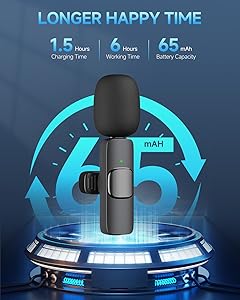 Caiord 2 Pack Professional Wireless Lavalier Microphone for iPhone 15(Above) and Android USB-C Device, Lapel Mics Plug-Play Clip on Lapel Mic for YouTube, Recording, Vlog, Facebook Live