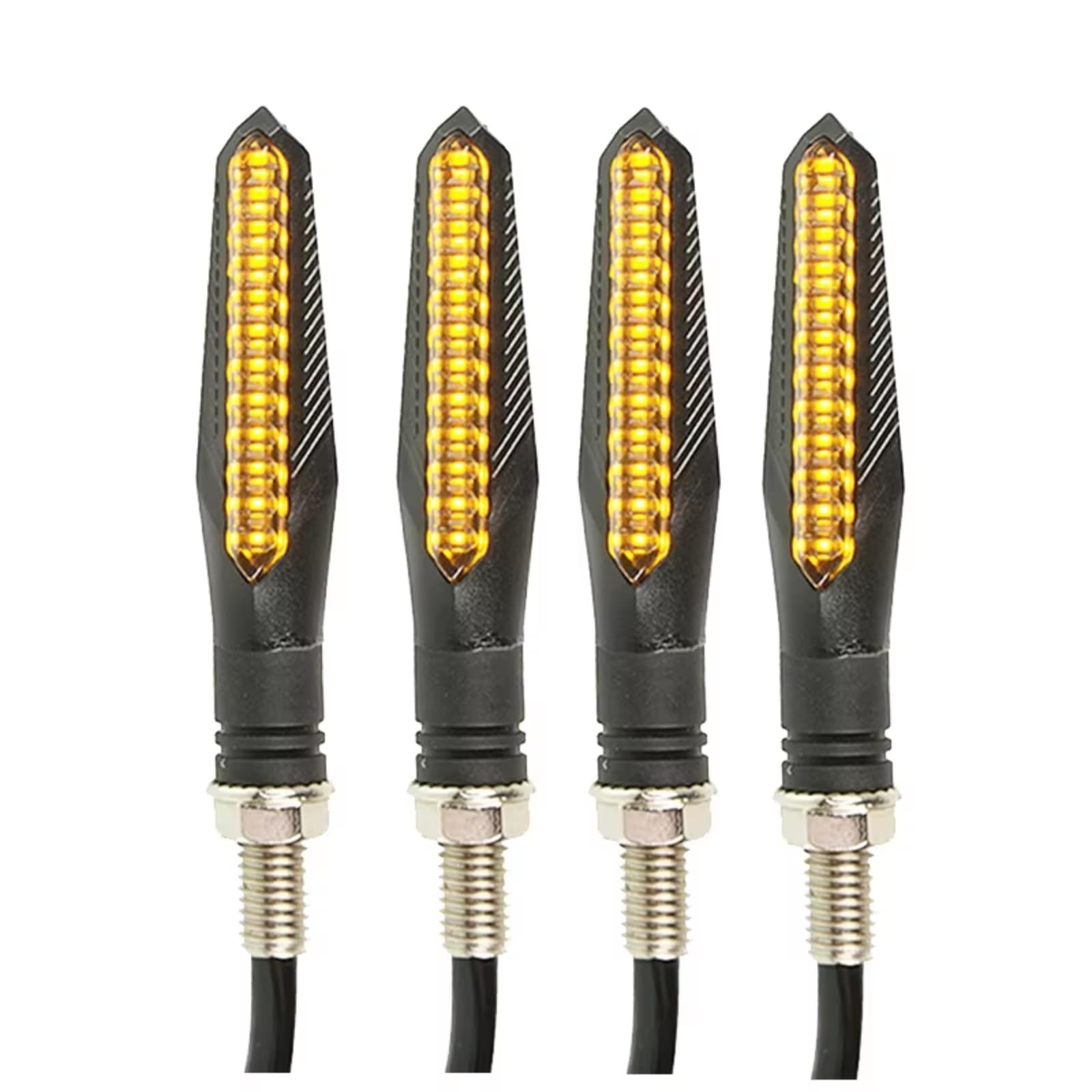 Luci Direzione Motociclette Indicatori Direzione 12V Indicatori Direzione Universali Motociclette Indicatori Di Direzione Lampeggianti Accessori Indicatori Moto(4Pcs-Steady Light)