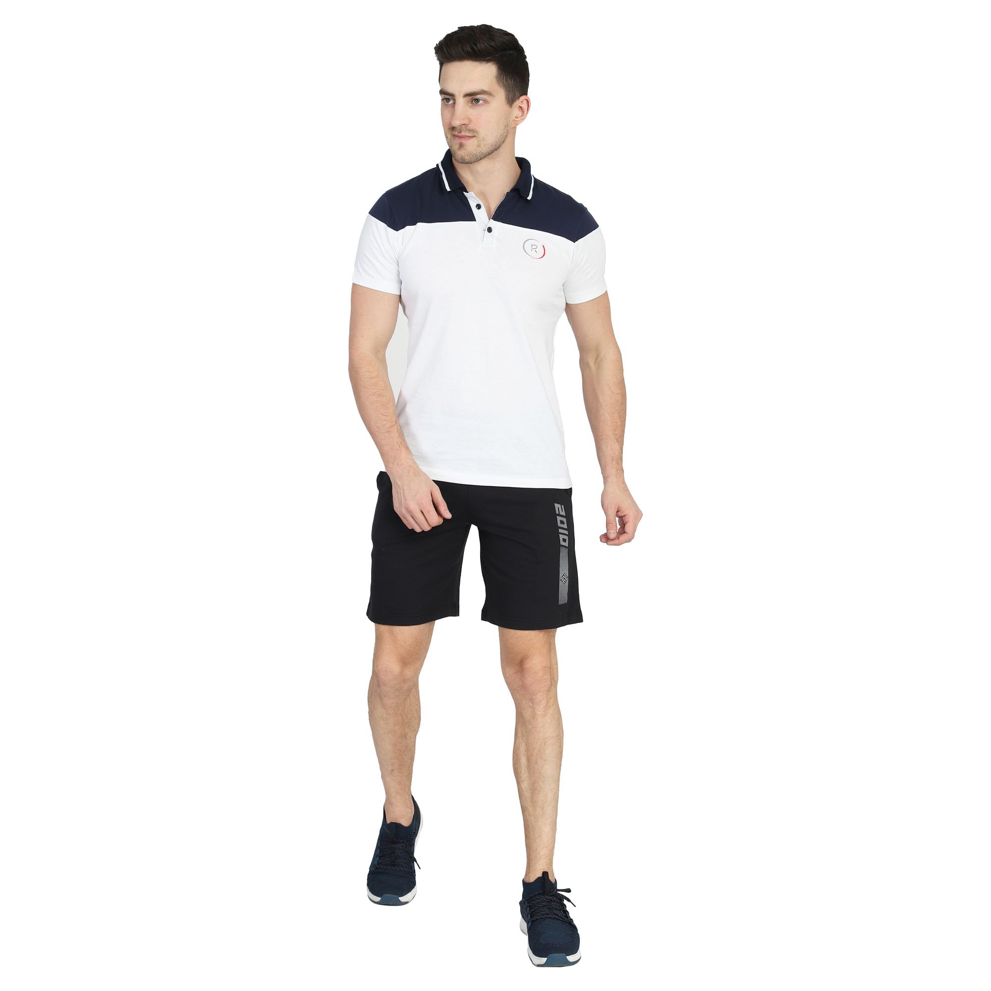 Black Men's Shorts in Single Jersey Fabric-picture-13