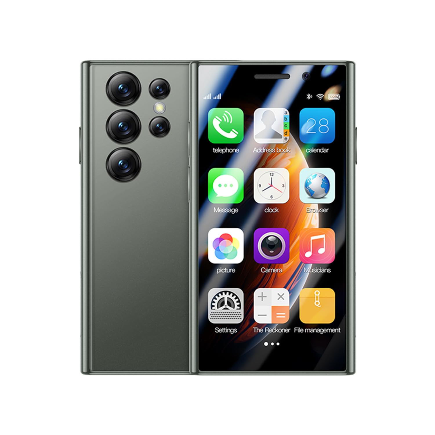 iPhanmisS23Pro 4G Mini Smartphone 3.0 Inch WiFi GPS MT6737 Quad Core Android 9.0 FDD TDD Unlocked Cell Phones Slim Body HD Camera Dual Sim Cute Palm Smartphone (Green 2GB+16GB)