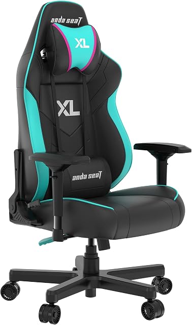 Anda Seat Excel Edition Pro Gaming Chair Black - Premium Ergonomic Office Desk Chairs Leather with Neck and Lumbar Back Support Pillow Gaming Seat - Gaming Chairs