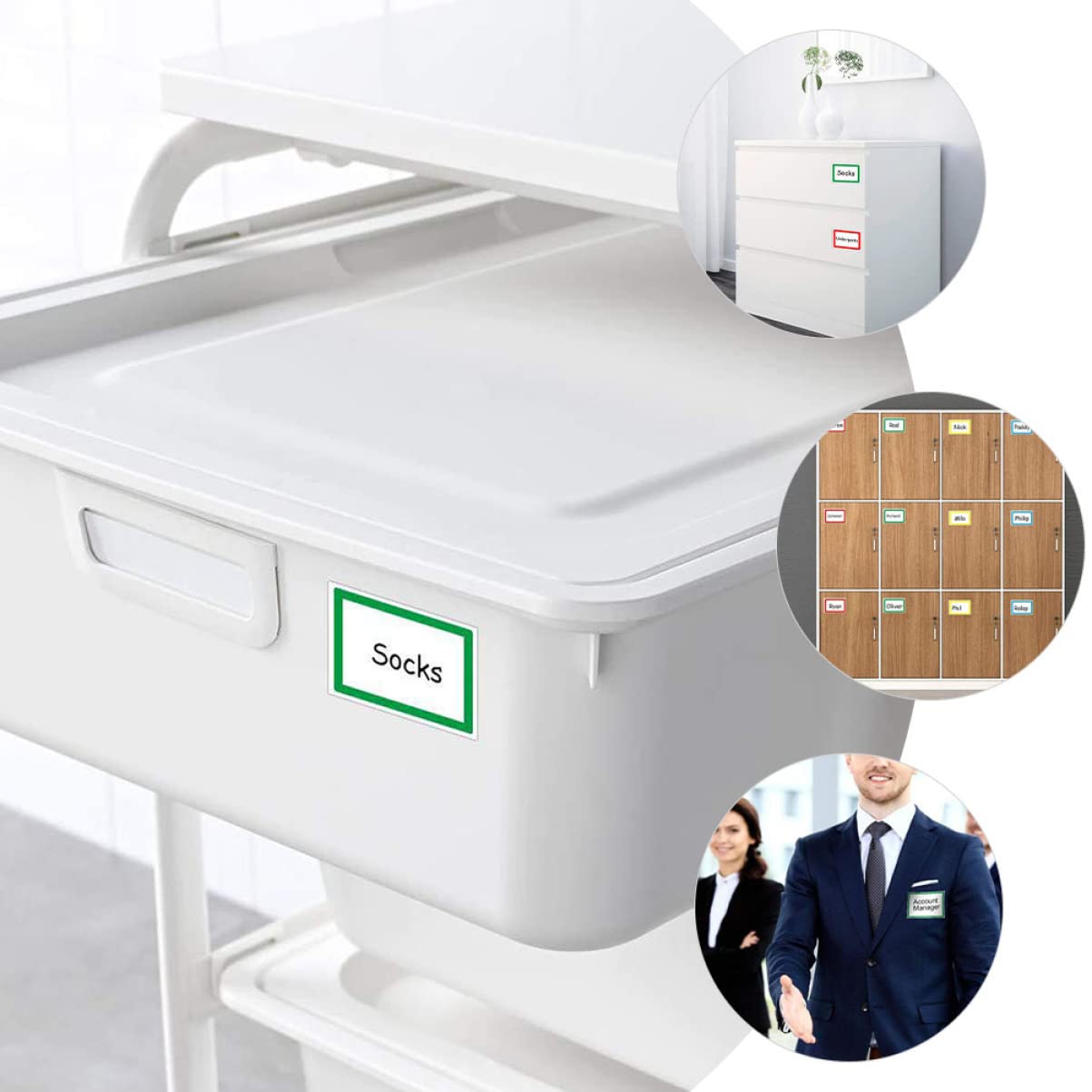 Operitacx 10rouleaux Roll De Stickers Adhésifs Pour Noms Étiquettes Autocollantes Blank Décoratives Pour Et Activités Manuelles