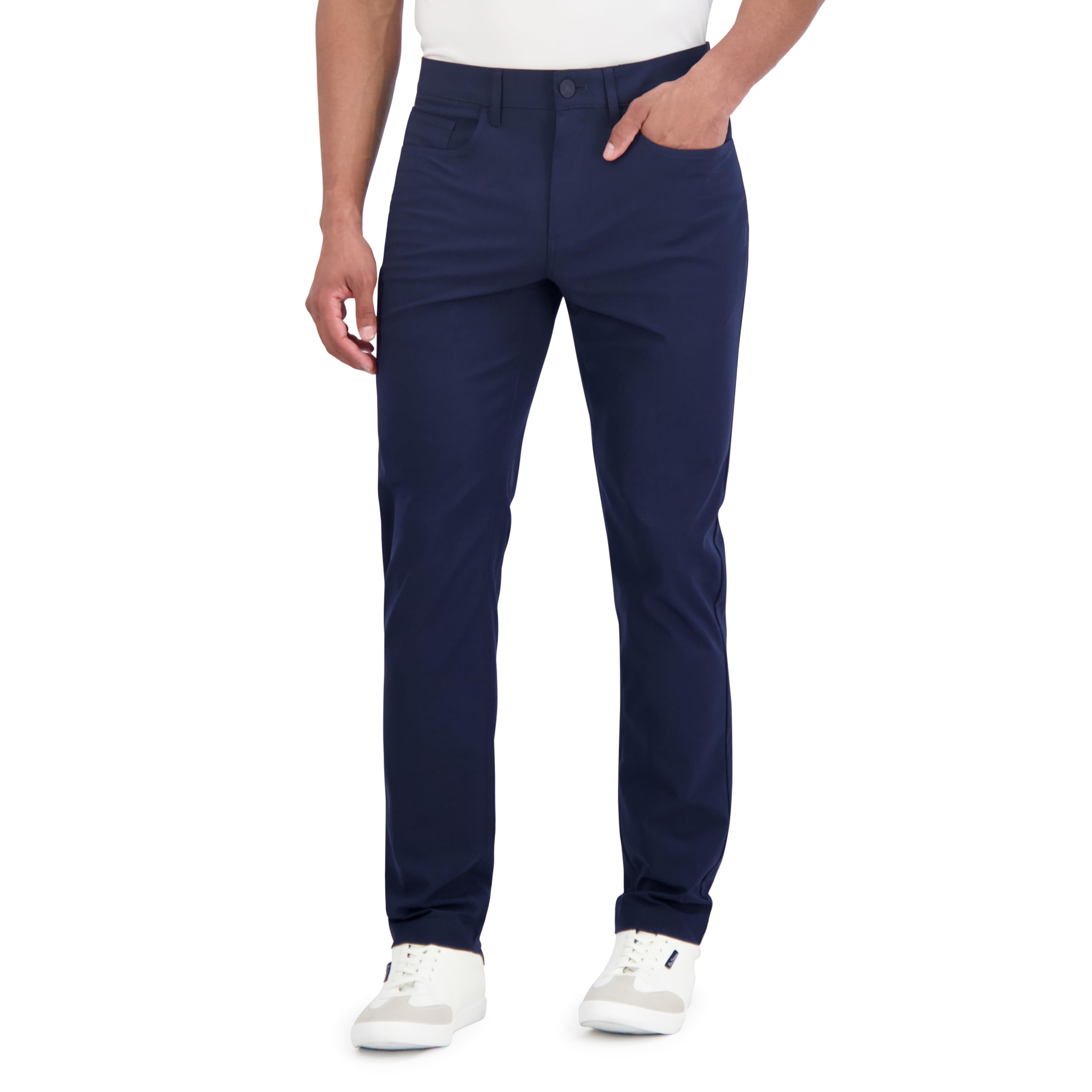 Men's Performance Golf Pants – Four-Way Stretch, Quick-Dry, Wrinkle-Resistant Casual Pants, Deep Navy, 32 X 30