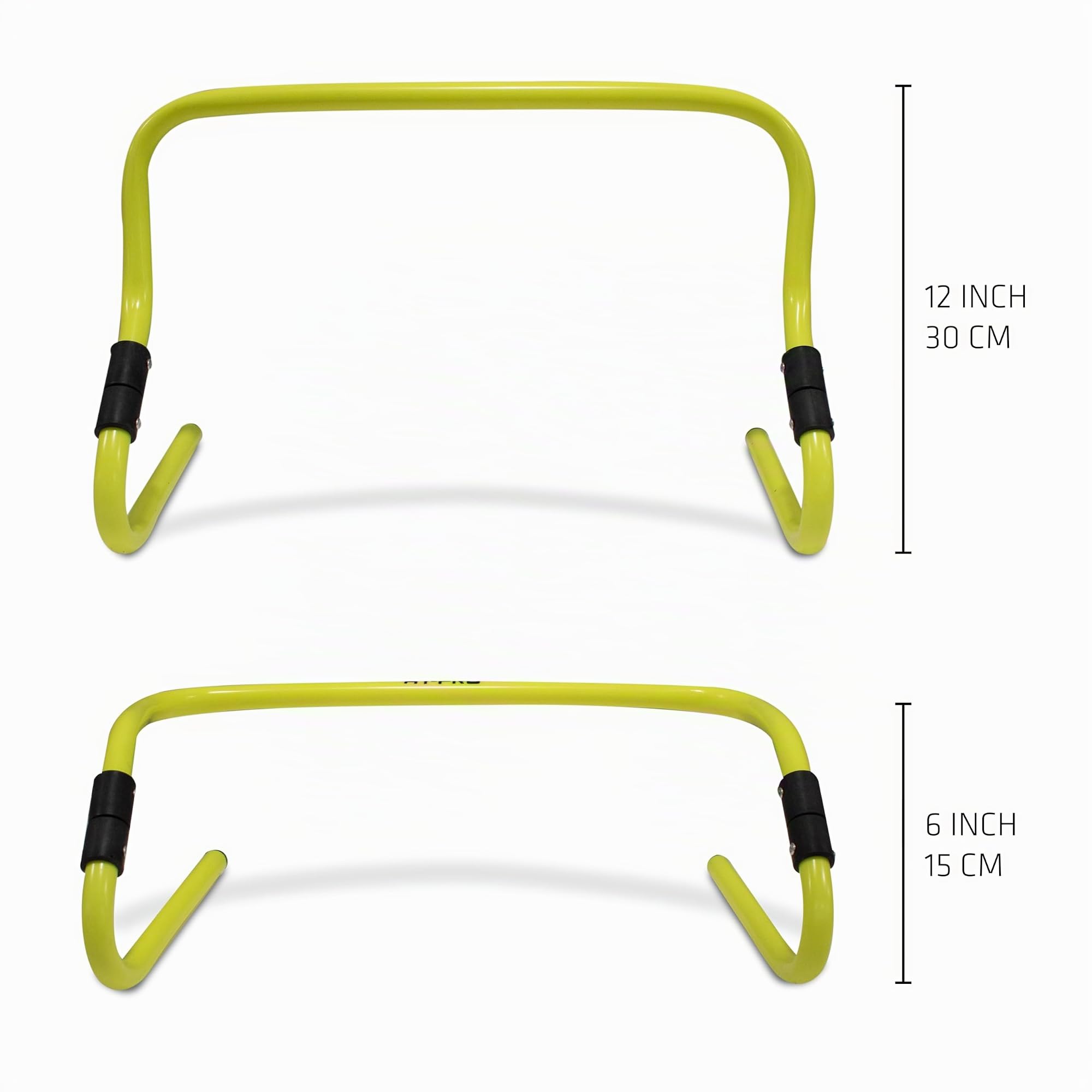 Hy-Pro Uni Jugend 6 Pack Hurdles Hürden, Fluoreszierendes gelb, Adjustable 6-12 Inches