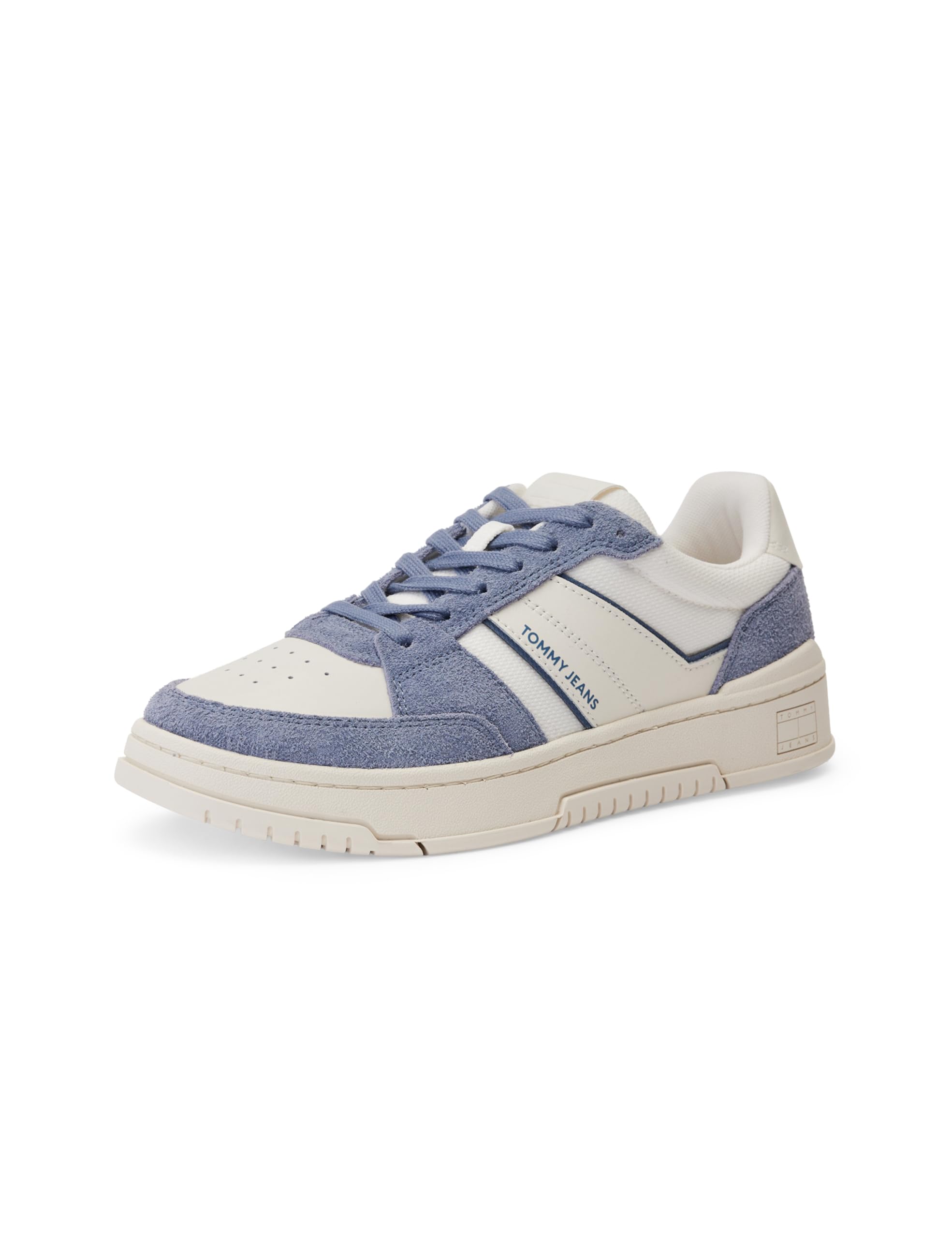 Tommy Hilfiger Men's Blue White Leather Sneaker - Sneakers - 9 Uk- Shoes