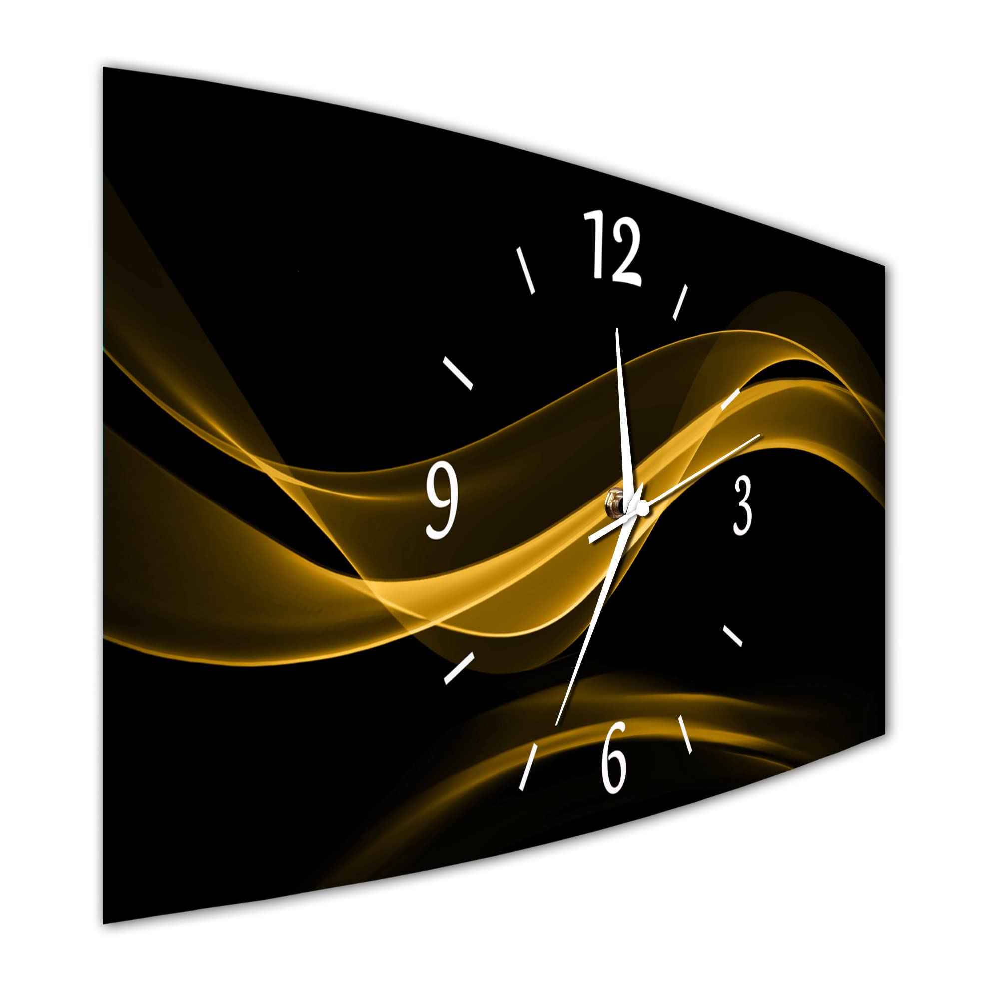 BM Funk Quarz Wanduhr Funkwanduhr Funkwanduhren Funkuhr Funkuhren kein Ticken lautlos geräuschlos leise modern ohne Tickgeräusche groÃŸ XXL Wohnzimmer Küche Digital Art Abstrakt 10143-1a WZ