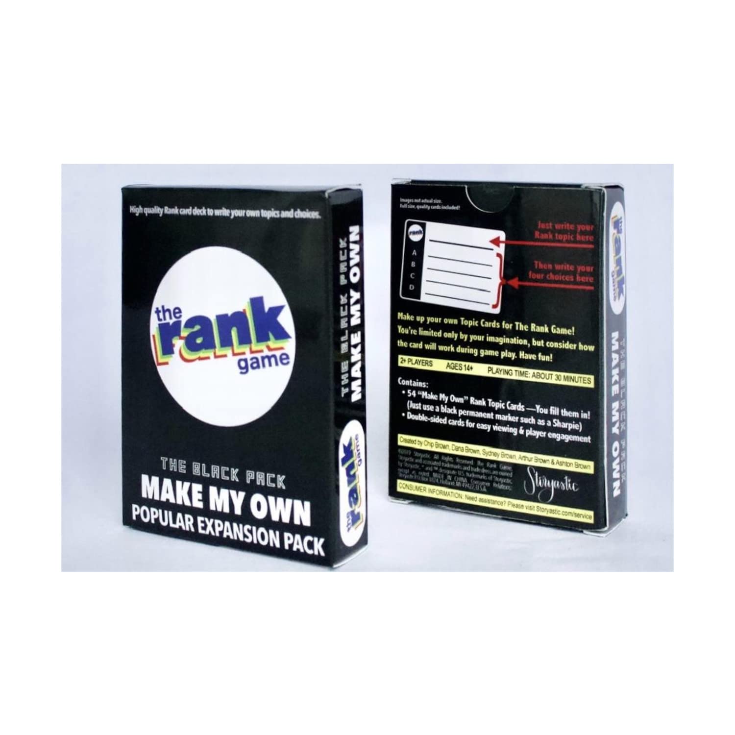 Amazon.com: The Rank Game Black Expansion Pack: Make My Own (Create Your  own Custom Topic Cards for The Rank Game) : Toys & Games