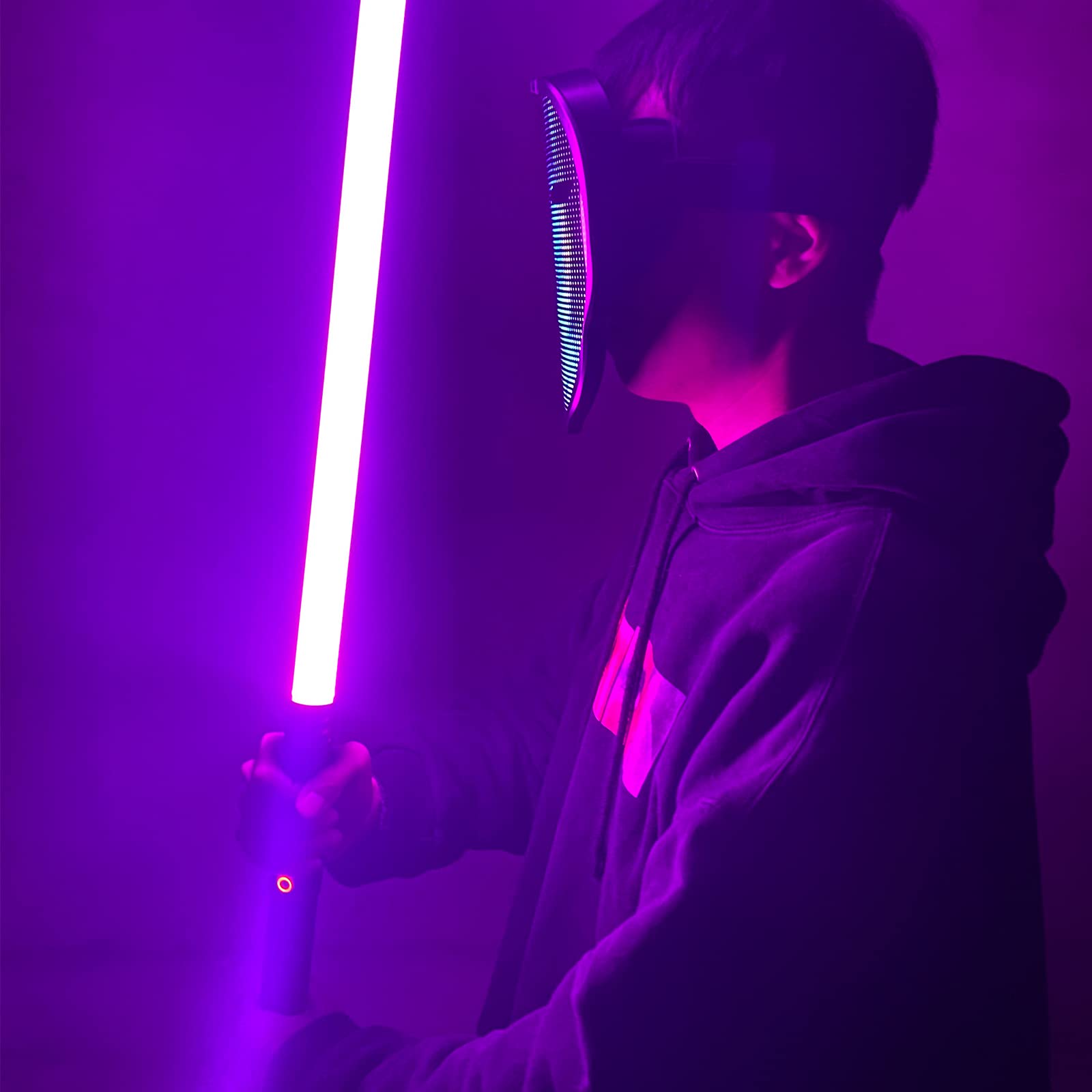 Sable de luz LED FX, Lightsaber, 7 Colores con Mango de Metal, Regalo para niños, Accesorios de Cosplay de Disfraces de Navidad de Halloween