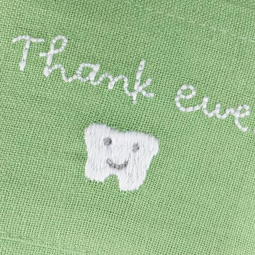 Image of Primitives by Kathy Little Farm Tooth Fairy Pillow, 5x5-Inch Cotton-Linen Blend Mini Pillow with Back Storage Pocket, Embroidered Sheep Design - Dear Tooth Fairy - Please Stop Here