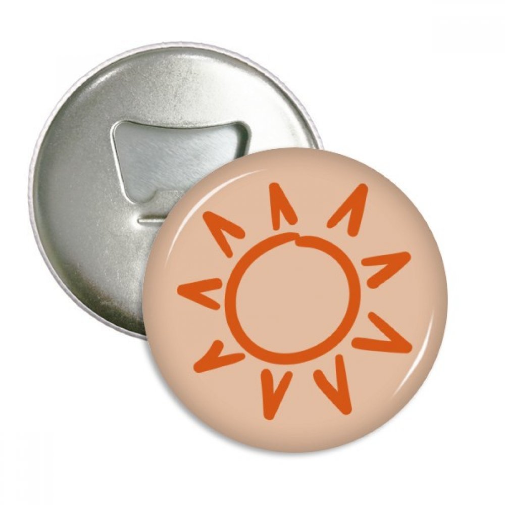 Ouvre-bouteille aimanté résout les tiroirs encombrés peinture bleu soleil orange lot de 3 badges