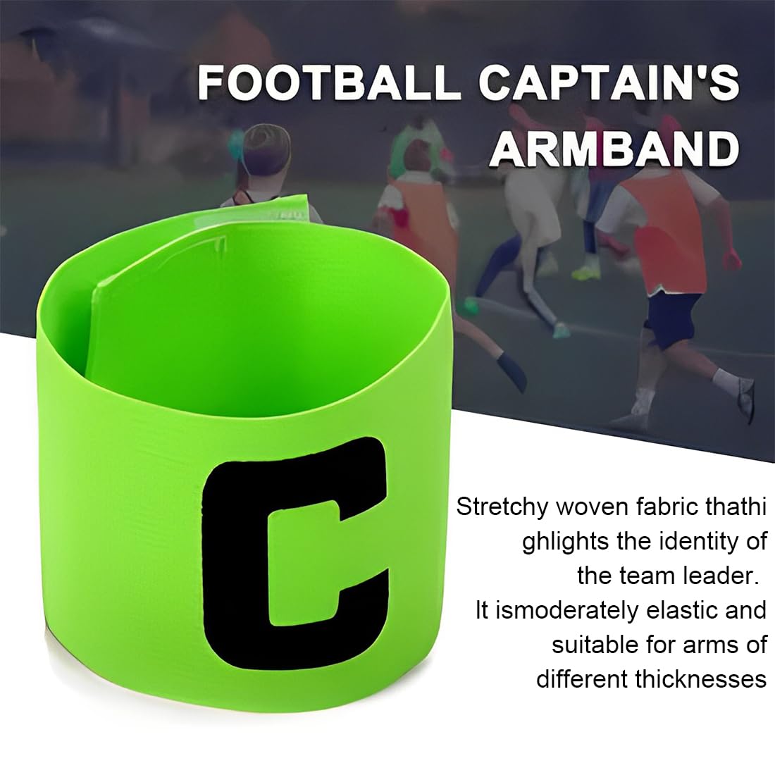 Fascia Da Capitano Calcio KARELLS - Regolabile Con Velcro, Lettera C - Foto 9