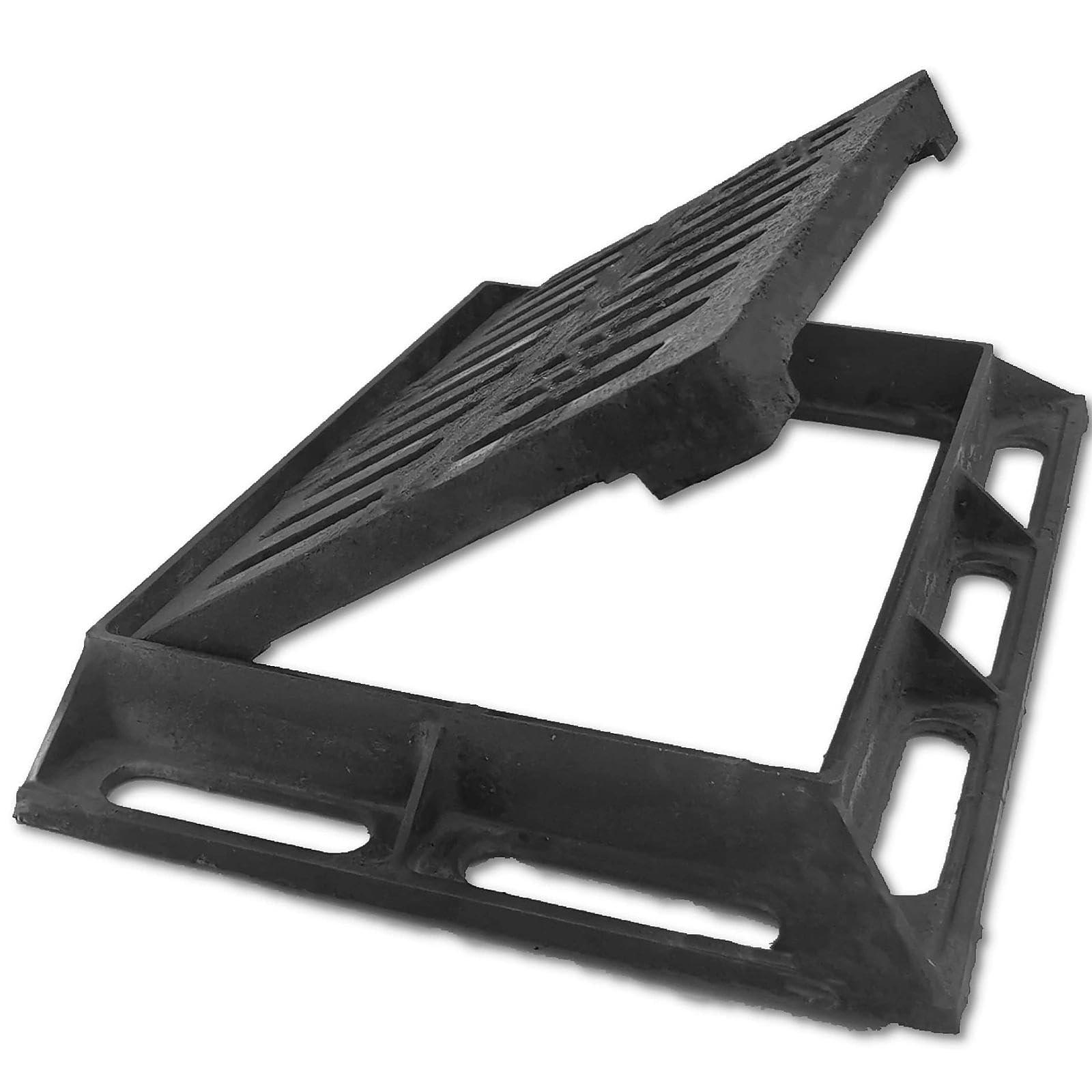 Grille de Drainage en Fonte avec Cadre, Ouverture Utile 280x180 mm
