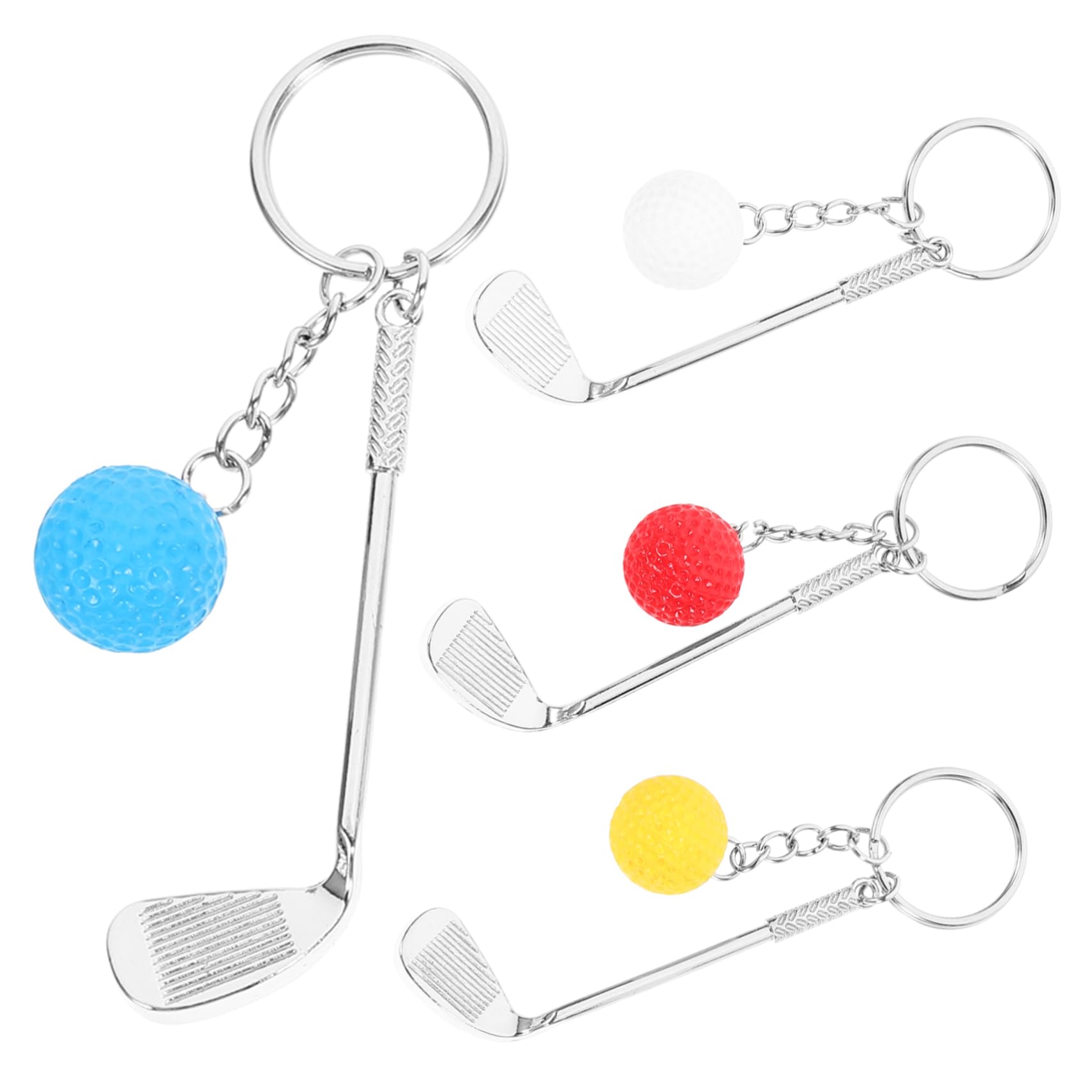 VANZACK 4 Piezas De Golf Colgante Llavero Llavero Divertidos Favores De Fiesta De Golf Decoración De Llaves De Golf Llavero Pequeño Colgante De Bola De Golf Llavero